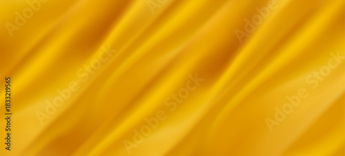 Caramel color wave gradient background. Flowing liquid gold honey wallpaper. Abstract fluid golden mousse souffle backdrop. Smooth flavor creamy butter oil texture