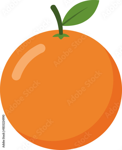 Ripe orange fruit sits on white surface, displaying its vibrant color and smooth texture in simple still life, conveying freshness and health.