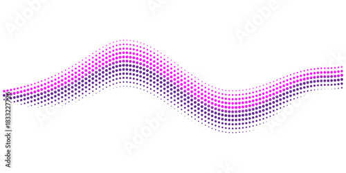 Dynamic Digital Waveform Bundle, Abstract Sound or Data Visualization with Halftone Dot and Spiky Line Art