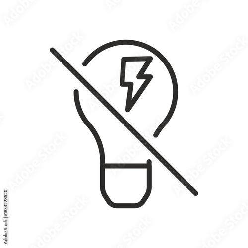 electricity outage vector icon