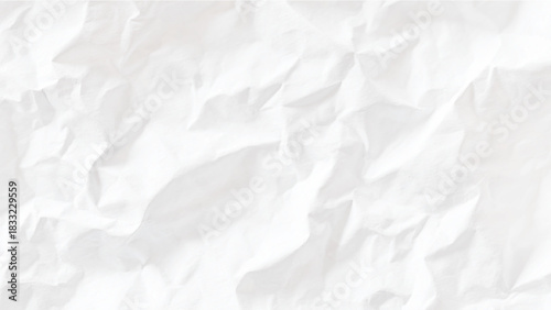 White crumpled paper texture background abstract seamless pattern surface detail Vector, illustration