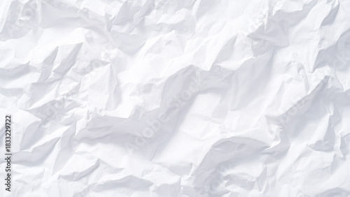 Close up of crumpled white paper texture background, abstract pattern with shadows Vector, illustration
