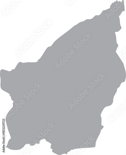 Map of San Marino Grey Silhouette Editable Vector