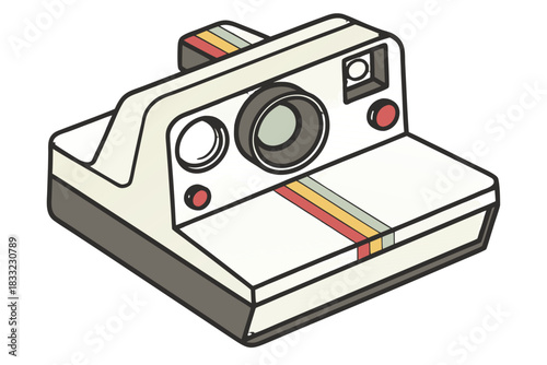 Modern single Instagram icon — smooth curves, geometric precision, transparent background, isolated vector, soft shadows.