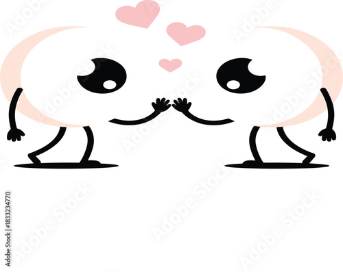 Cute cartoon eyeball characters celebrating vision awareness, World Sight Day illustration, eye health concept, happy eyesight design, ophthalmology themed artwork, adorable graphic