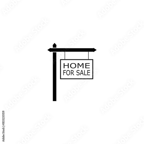 Icon  house for sale  isolated on white background