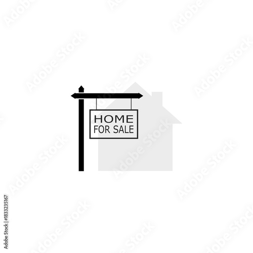 Real estate icon isolated on white background
