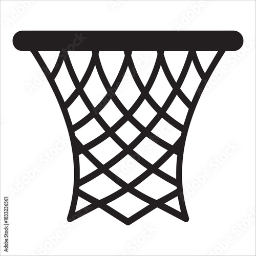 Basketball Hoop Icon Black And White Style