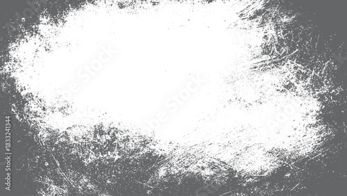 Atmospheric grey smoke streak texture on white for creative background use. Grunge metal texture with dust and scratch details in black and white.  