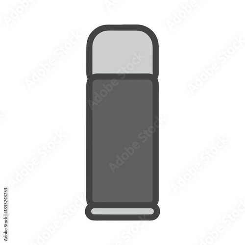 Minimalist Black Electronic Cigarette Vector Art Flat Design Clean Sticker Style 2D Pure White Background Simple Modern Graphic Illustration