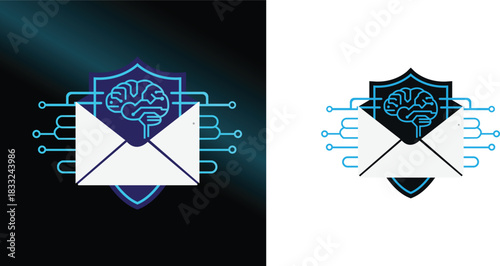 AI-powered email filter icon