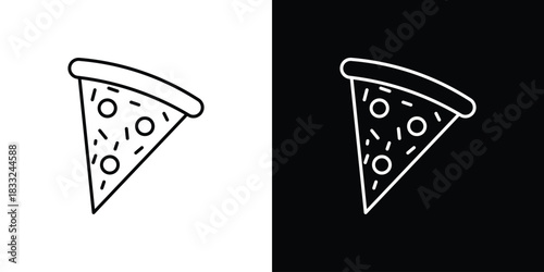 Pizza slice icons vector template, EPS 10 for design