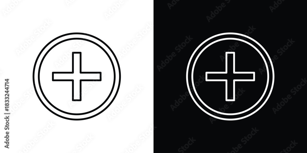 Obraz premium Plus icons vector template, EPS 10 for design