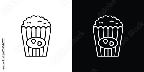 Popcorn icons vector template, EPS 10 for design
