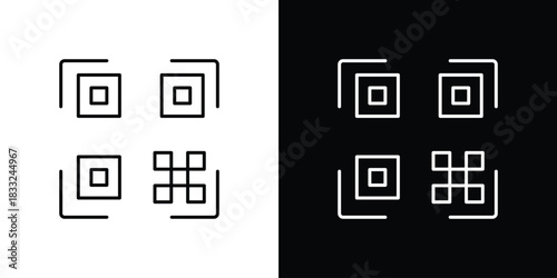 Qrcode icons vector template, EPS 10 for design