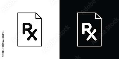 RX icons vector template, EPS 10 for design