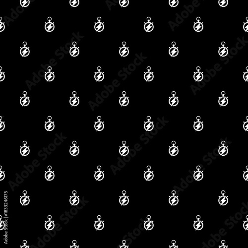 Fast acting time seamless pattern isolated on black background