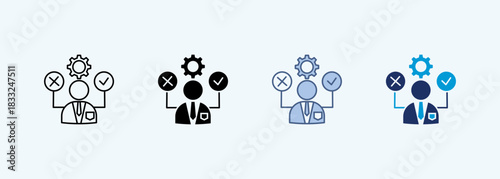 decision multiple style icon