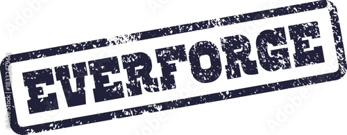 Durable Everforge branding displayed in a distressed textured rectangular rubber stamp style