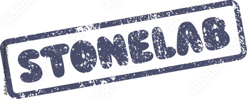 Distressed Stonelab brand mark appearing as an old grunge textured rubber stamp