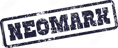 Authentic Neomark rubber stamp impression featuring a distressed grunge texture and vintage aesthetic