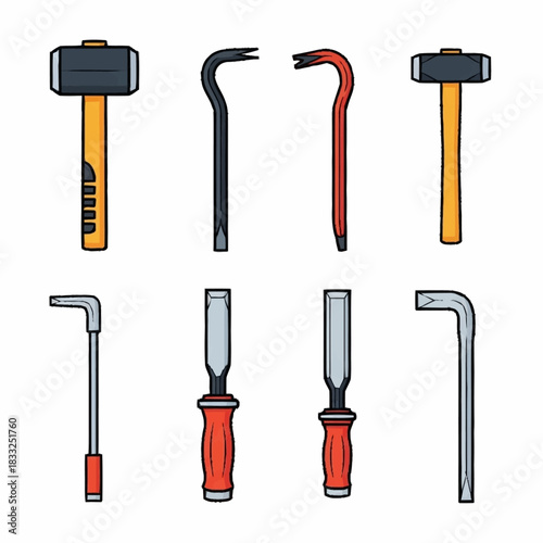 Assortment of Carpentry and Construction Hand Tools.