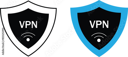 Vpn icon set. Virtual Private Network symbols. Virtual Private Network sign. Internet security graphic design. Privacy and tunneling signs
