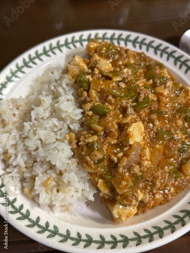 Chinese Mapo Tofu with Rice