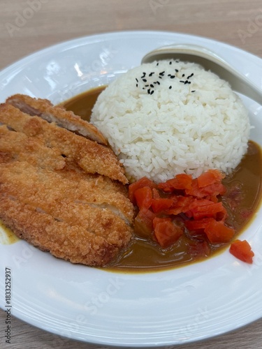 Japanese Curry Rice with Pork Cutlet