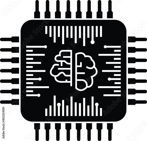 ai chop silhouette icon