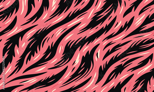 Abstract animal fur texture creating a vibrant skin pattern