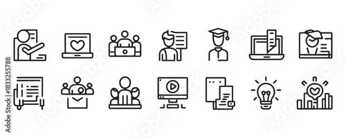 Discover a dynamic icon set for your online course, education platform, or training program, providing a fresh, modern visual style