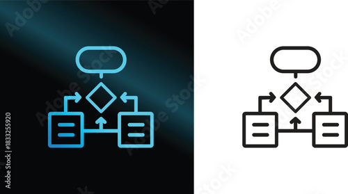 Algorithm flowchart icon