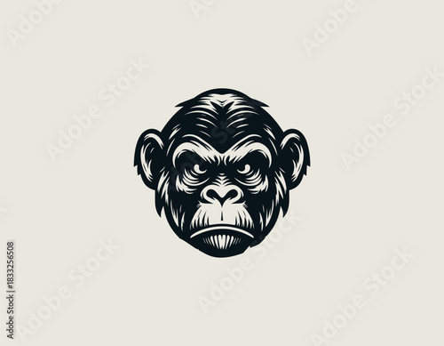 Bad Ape black vector logo illustration