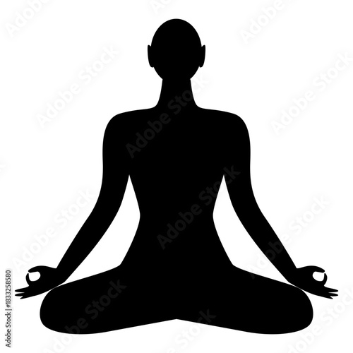Buddhist meditation pose icon