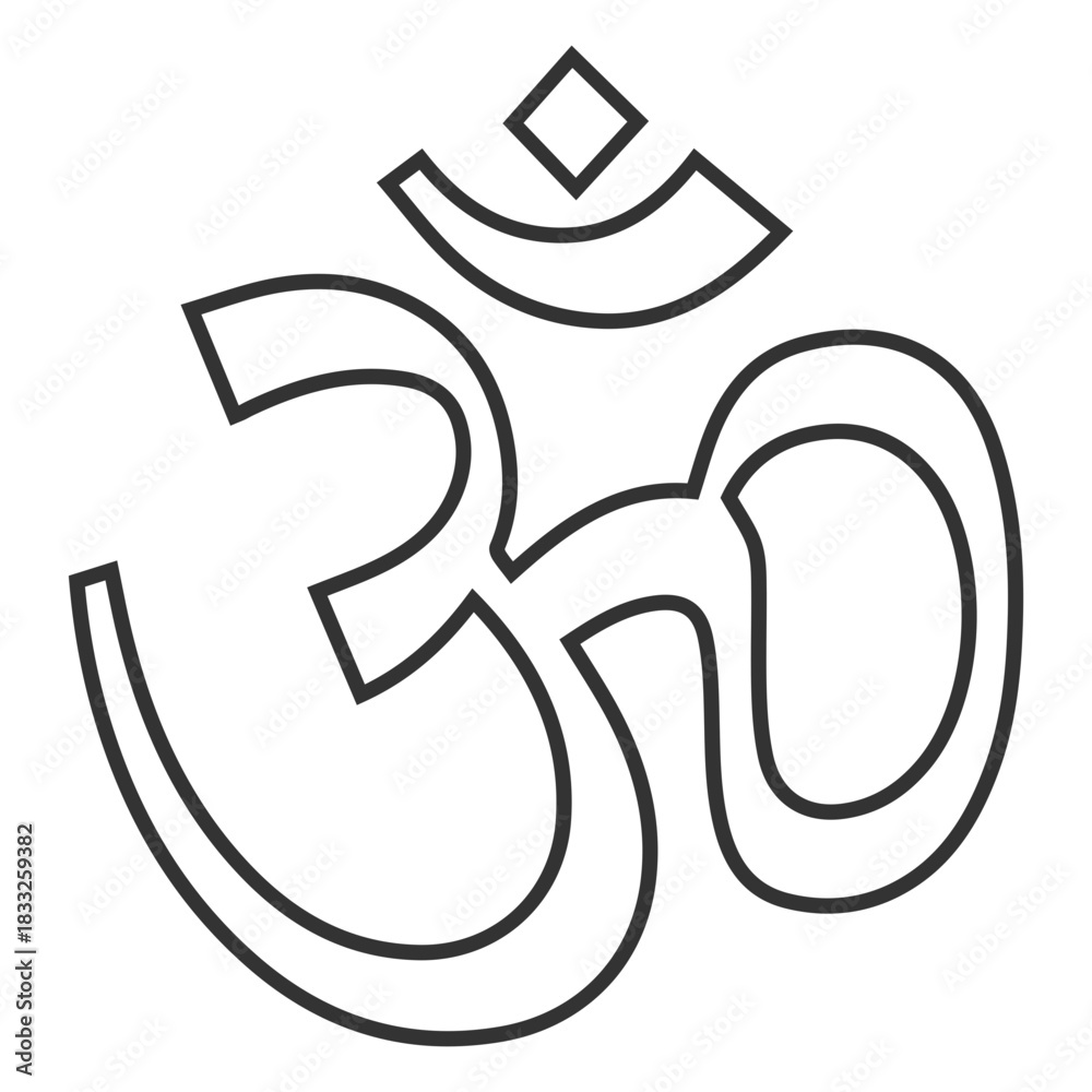 Obraz premium Stroke Yoga Symbol