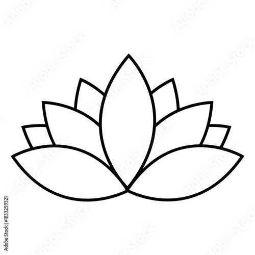 Stroke lotus flower