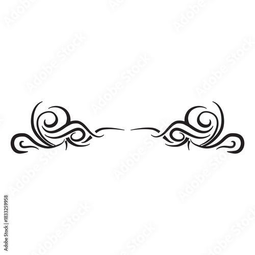 Tribal divider curly pinstripes