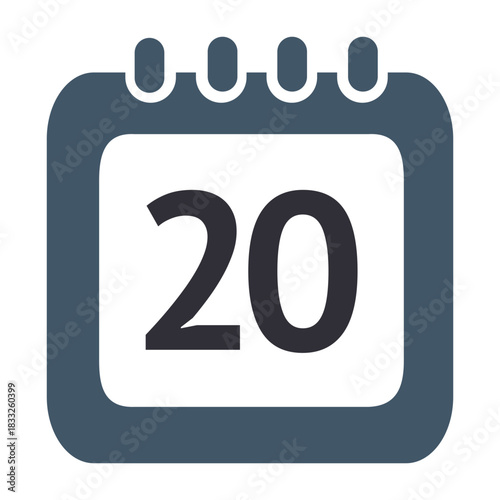 20th day calendar icon