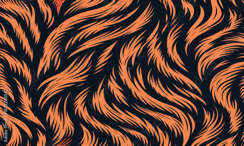 Abstract animal fur texture background, a stylized orange skin pattern