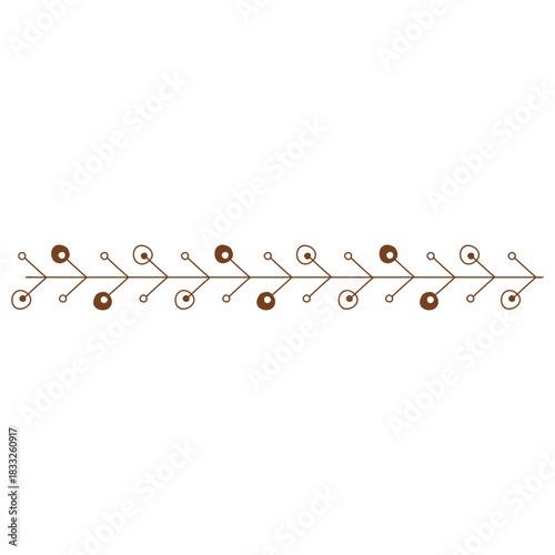 Abstract line ornament border