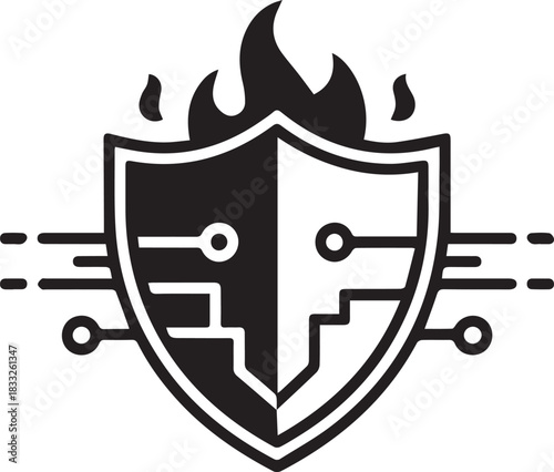 Firewall shield icon