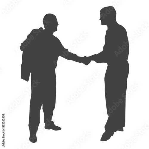 Businessmen casual meeting silhouette