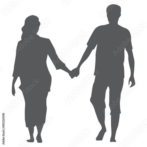 Couple romance silhouette