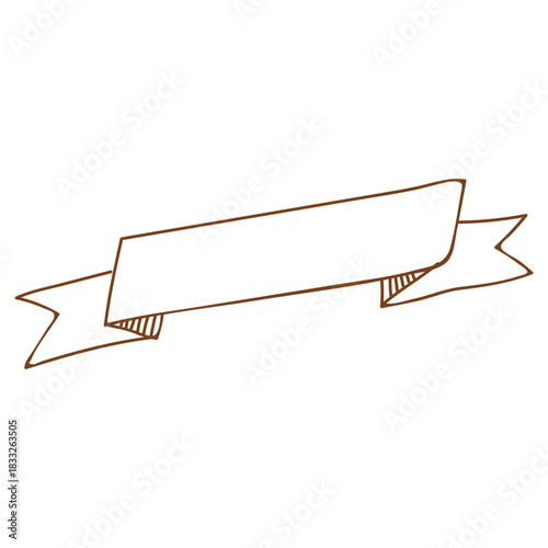 Flat sketchy ribbon