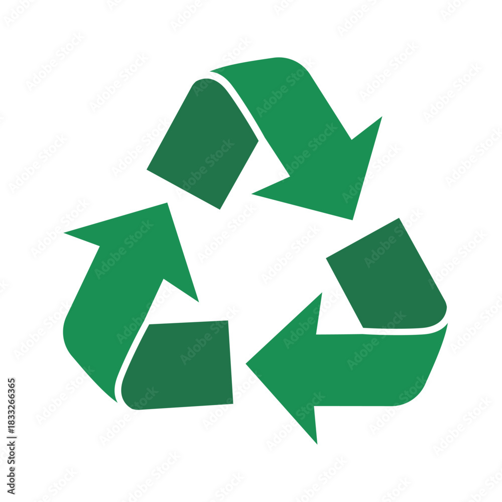 Fototapeta premium Recycling Symbol Icon - Green Arrow Cycle Vector