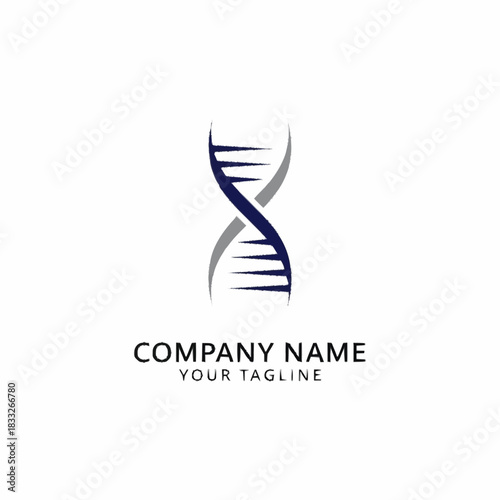 DNA Helix Logo Design for Genetic Research Company.