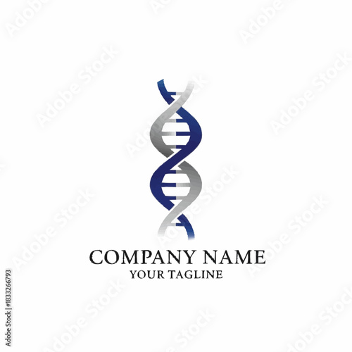 DNA helix logo representing genetic research and scientific innovation in medicine.