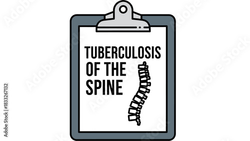 Tuberculosis of the Spine (Pott's Disease) Medical Illustration Icon