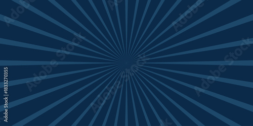 Deep blue radial burst background with thin, evenly spaced lines emanating from a central point creating a retro comic book or sunburst effect for graphic design and advertising